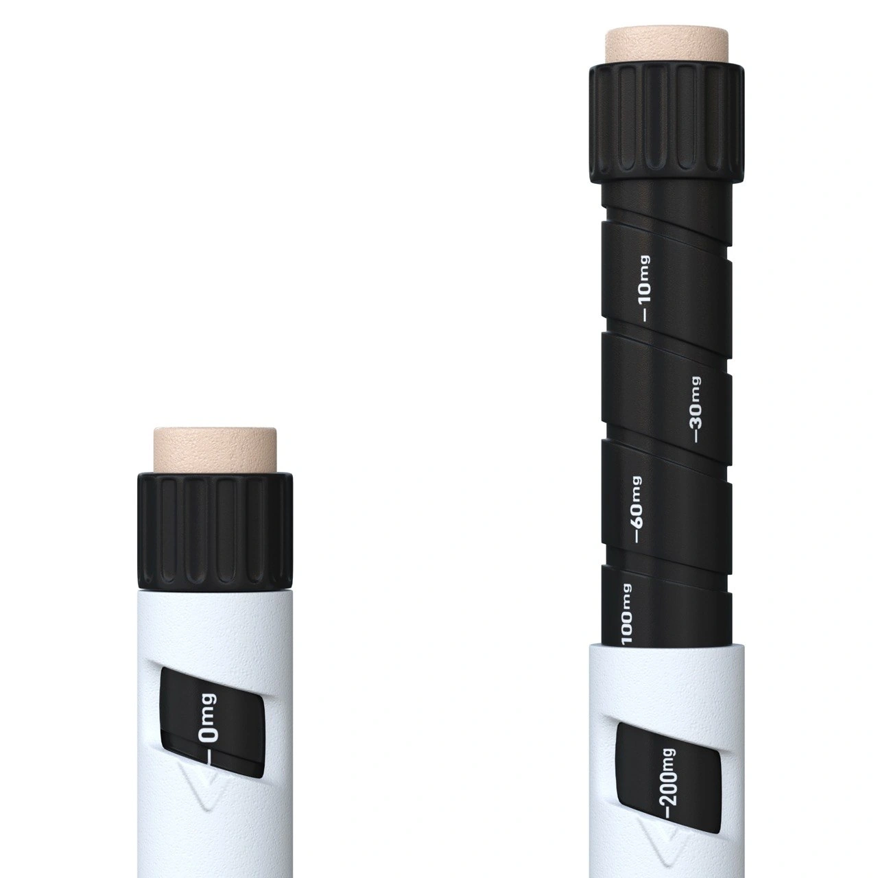 NAD+ 1000 mg pen dose dial and printed markings, close-up