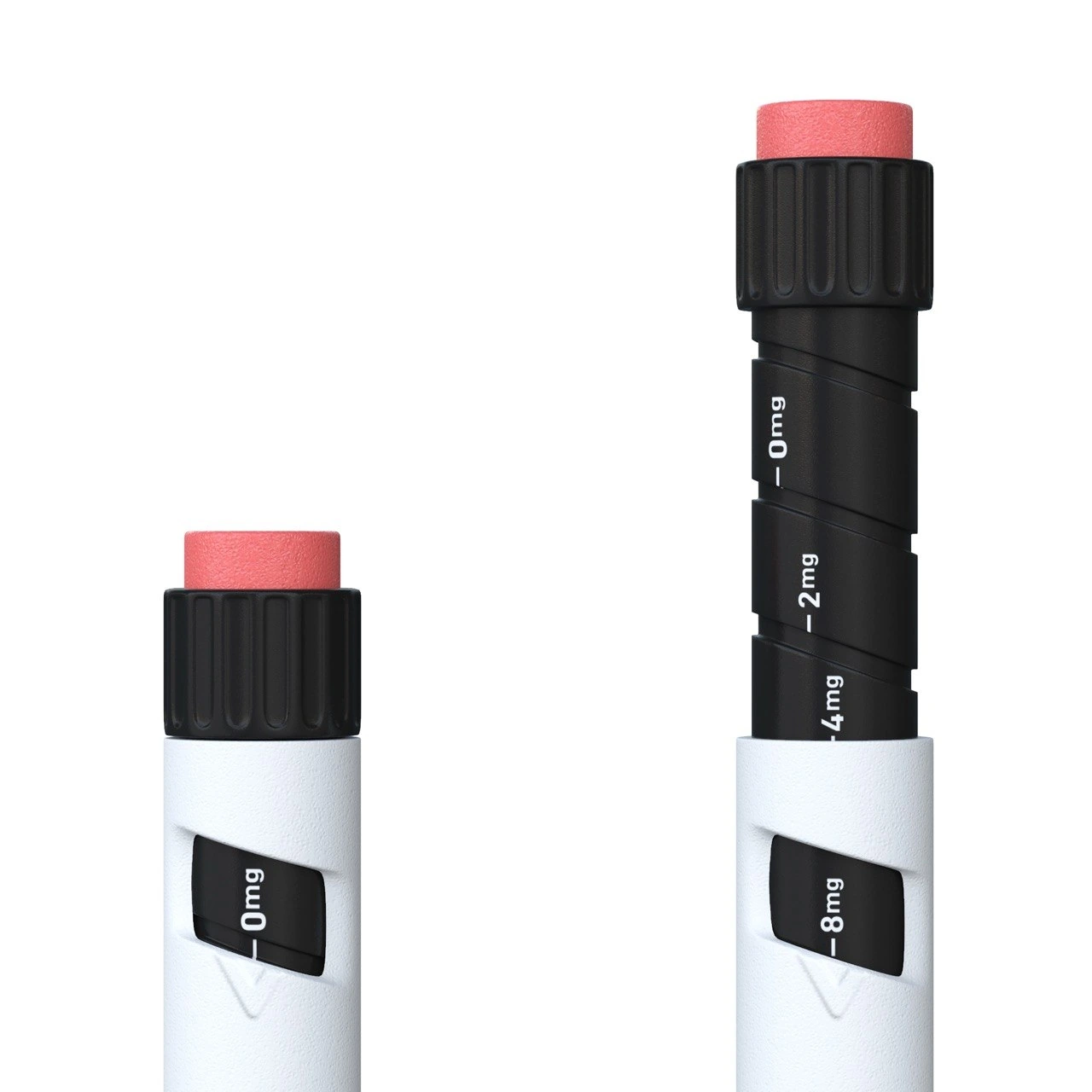 Retatrutide 32 mg pen dose dial and printed markings, close-up