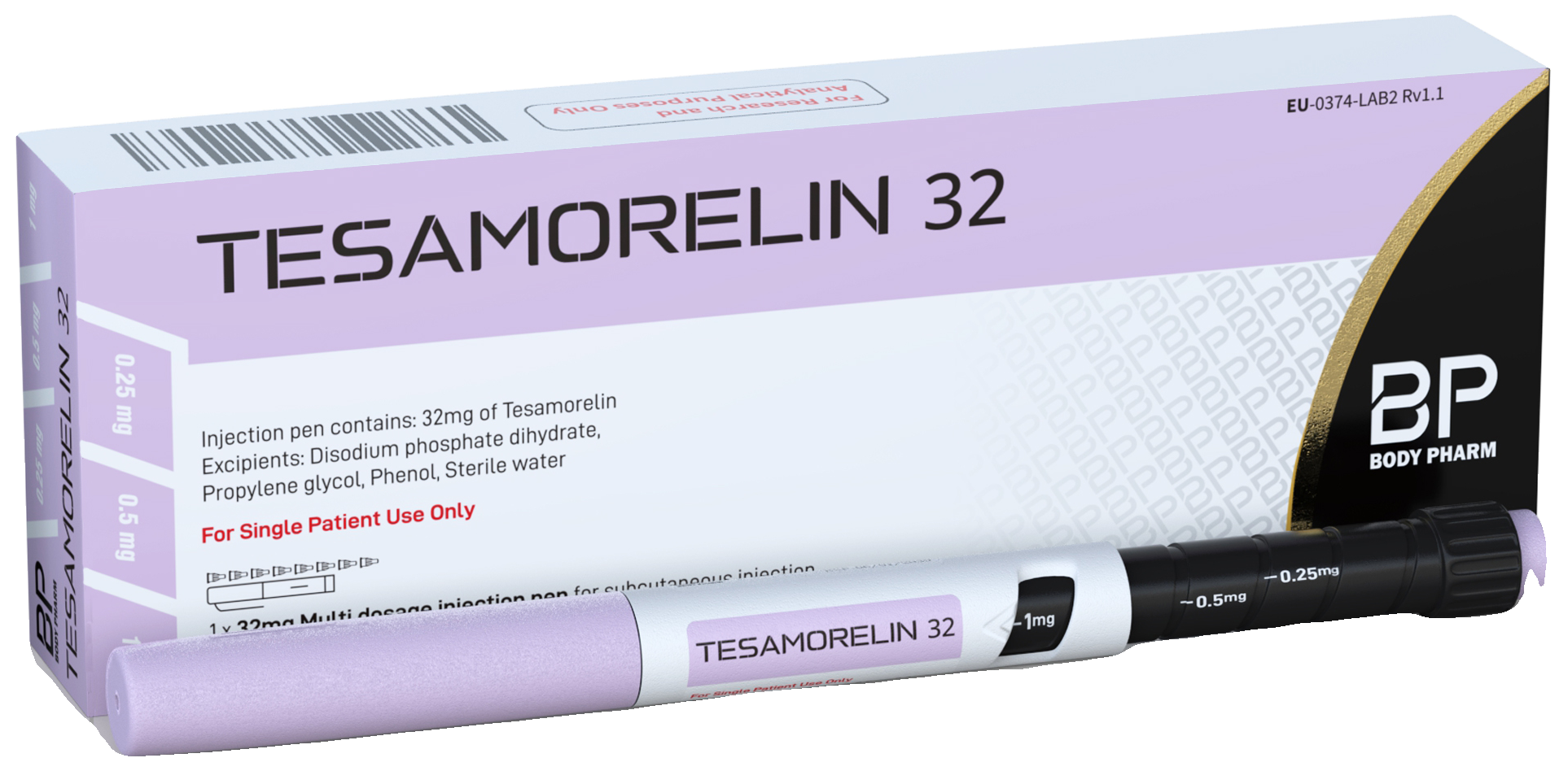 Body Pharm Tesamorelin 32 mg pen and box